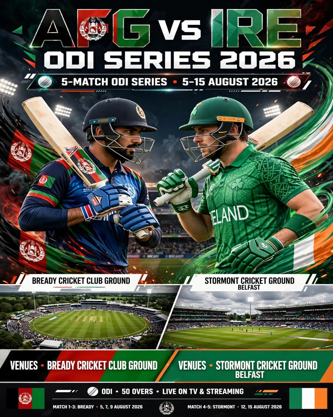 Afghanistan vs Ireland ODI 05-08-2026