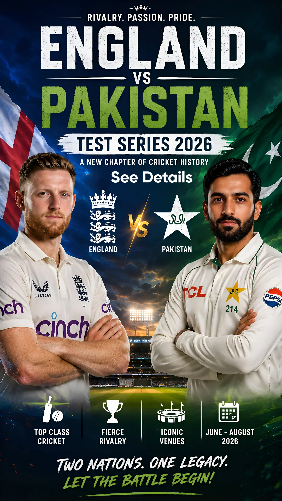 England vs Pakistan 2026 Test Series