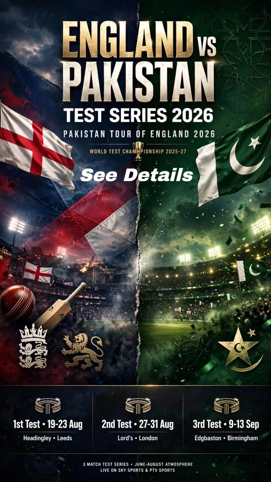 England vs Pakistan Test 2026