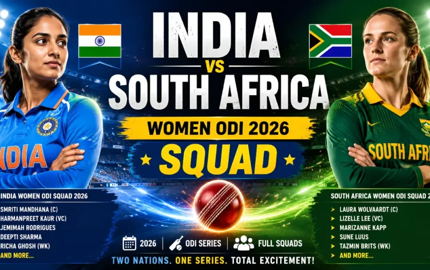 India vs South Africa Women ODI 2026 Squad
