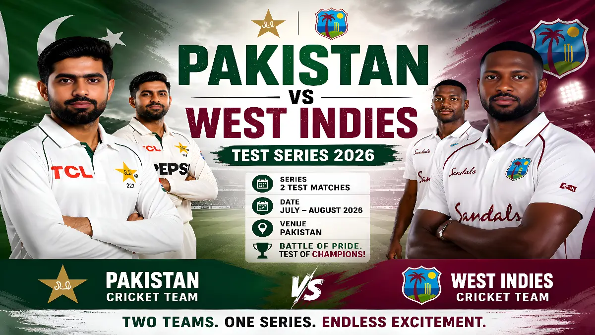 Pakistan vs West Indies Test Series 2026