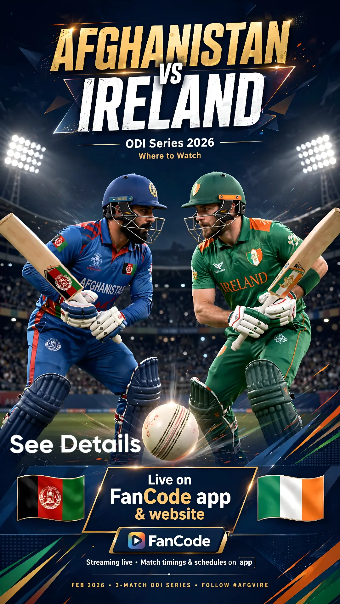 Where to Watch Afghanistan vs Ireland ODI Series 2026 05-08-2026