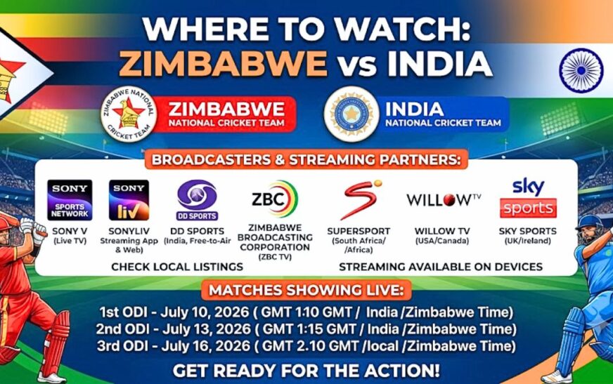 Where to Watch Zimbabwe National Cricket Team vs India National Cricket Team