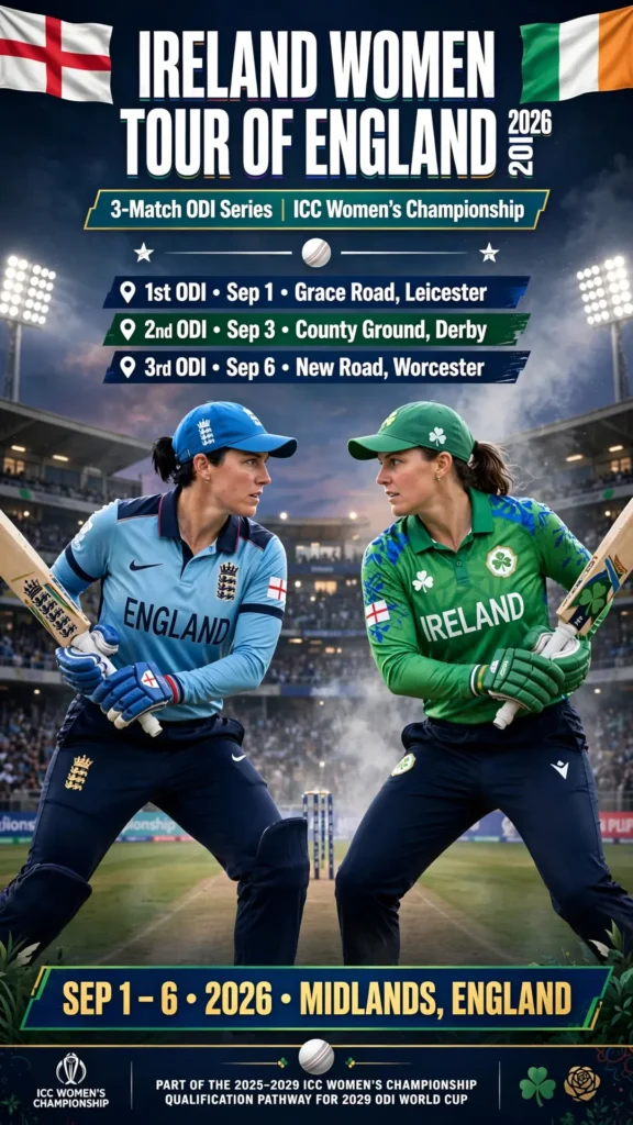Ireland Women tour of England 2026