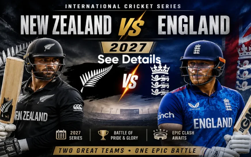 New Zealand National Cricket Team vs England Cricket Team 2027