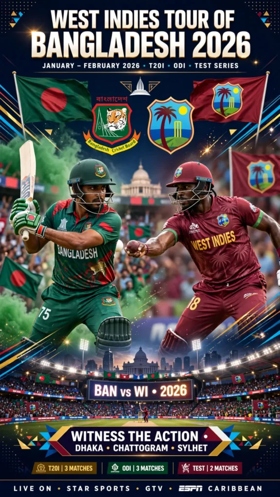 West Indies vs Bangladesh 2026